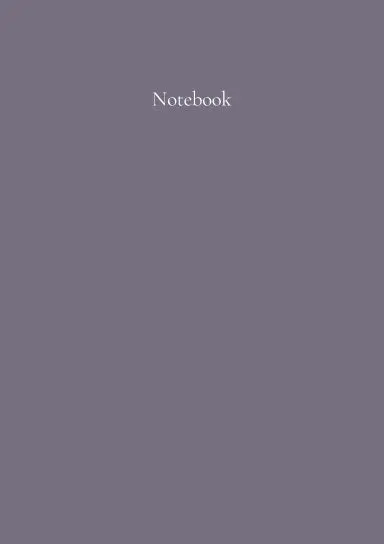 Classic A5 Notebook: Violet Grey. By Paper Parisa 1