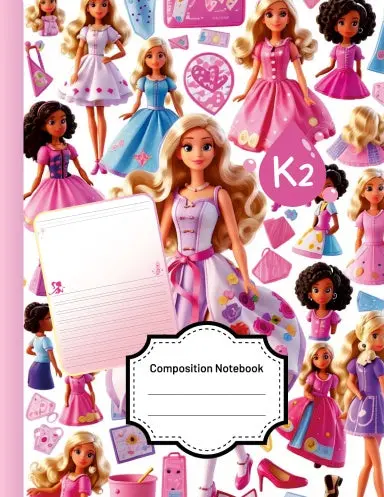 High-Demand 8.5X11 Pink Composition Notebook | Write And Draw | Glossy Pastel Barbie Cover 1
