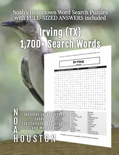 Noahõs Hometown Word Search Puzzles With Full-Sized Answers Included Irving (Tx) 1