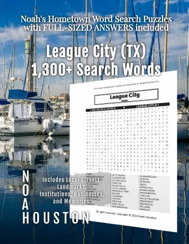 Noahõs Hometown Word Search Puzzles With Full-Sized Answers Included League City (Tx) 1