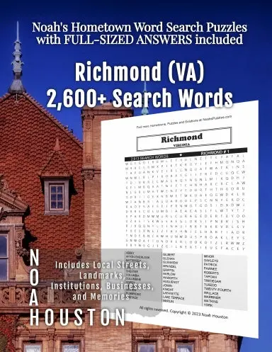Noahõs Hometown Word Search Puzzles With Full-Sized Answers Included Richmond (Va) 1