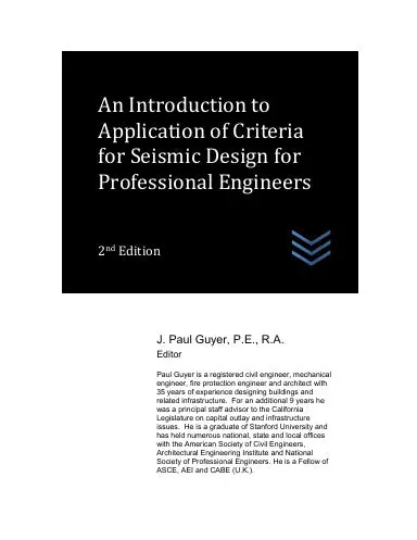 An Introduction To Application Of Criteria For Seismic Design For Professional Engineers 1