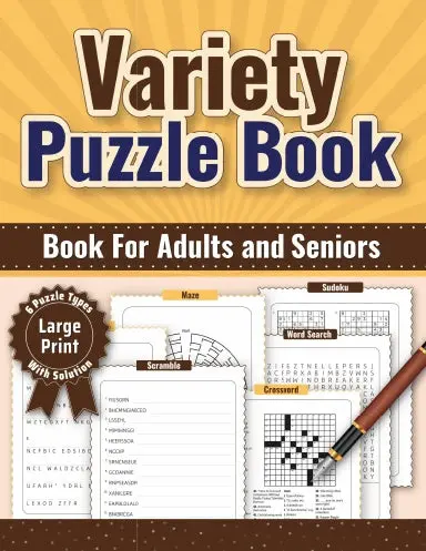 Variety Puzzle Book For Adults - Large Print 1