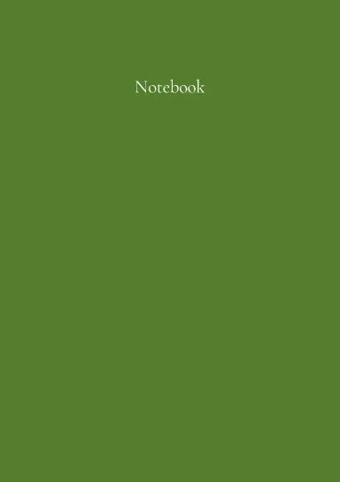 Classic A5 Notebook: Thanksgiving Green. By Paper Parisa 1