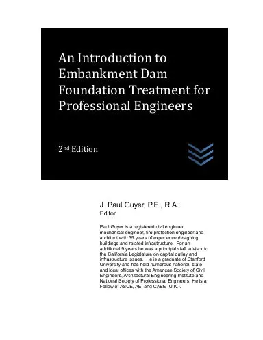 An Introduction To Embankment Dam Foundation Treatment For Professional Engineers 1