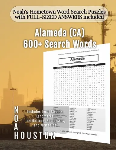 Noahõs Hometown Word Search Puzzles With Full-Sized Answers Included Alameda (Ca) 1