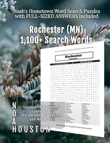 Noahõs Hometown Word Search Puzzles With Full-Sized Answers Included Rochester (Mn) 1
