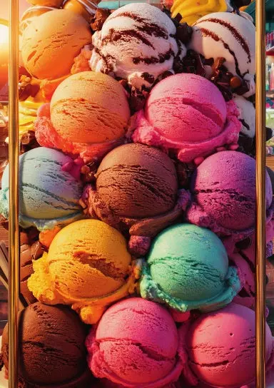 A5 Notebook, Journal | College Ruled Lined Paper | 120 Pages/60 Sheets | Sweet Colorful Ice Cream No. 2 1