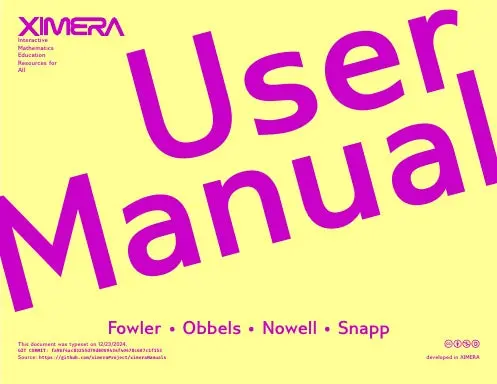 Ximera User Manual 1