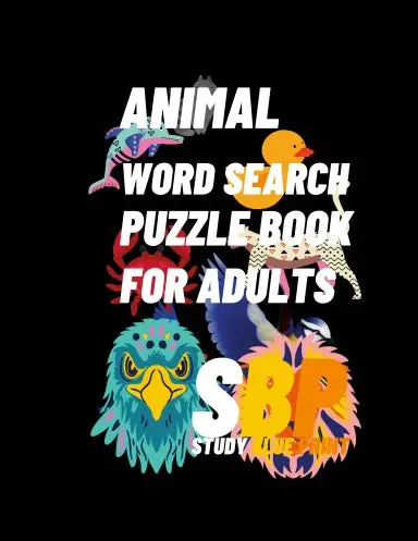 Animal Word Search Puzzle Book For Adults 1