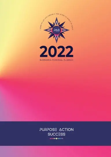 6-In-1 2022 Planner | 2022 Business & Personal Planner | 24-Hour Daily, Weekly & Yearly Planner | Daily Diary | Daily Planner | 12 Month Planner | Purpose Action Success | Pas Planner | A4 Coil Bound | Andromedah Multicolour 02 Cover | Matte | V3.3 1