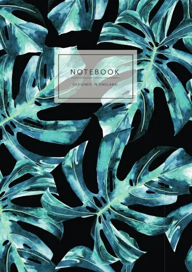 Hand Painted Water Colour Monstera Notebook 1