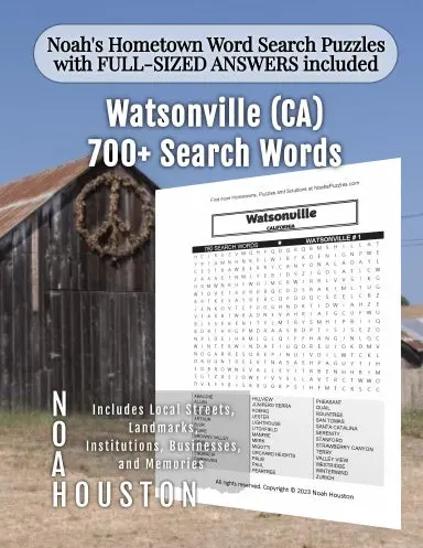 Noahõs Hometown Word Search Puzzles With Full-Sized Answers Included Watsonville (Ca) 1