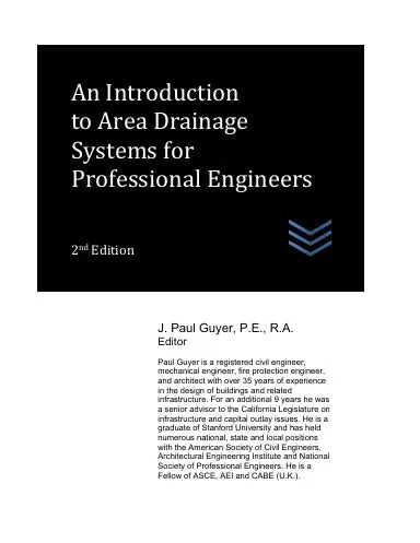 An Introduction To Area Drainage Systems For Professional Engineers 1