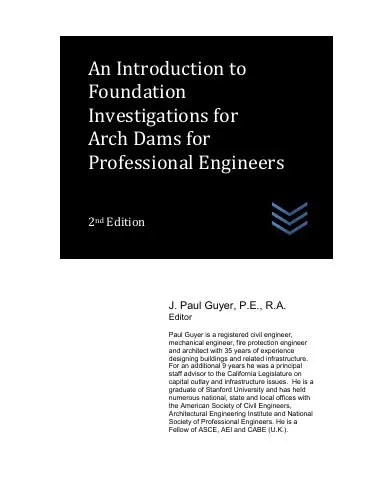 An Introduction To Foundation Investigations For Arch Dams For Professional Engineers 1
