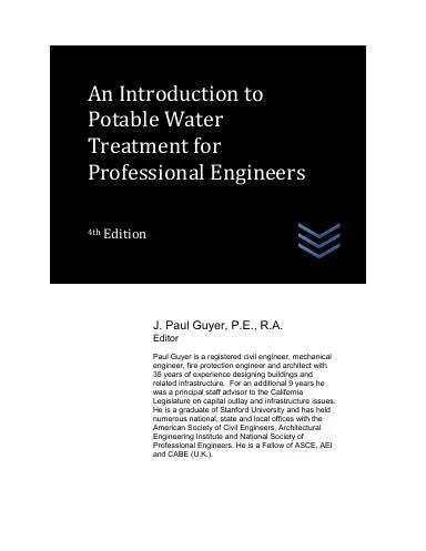 An Introduction To Potable Water Treatment For Professional Engineers 1