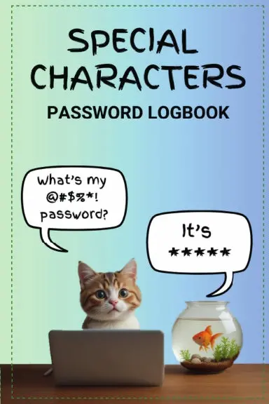 Special Characters Password Logbook With Alphabetical Tabs. Internet Address Organizer.  Password Keeper For Website Logins. 1