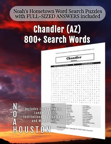 Noahõs Hometown Word Search Puzzles With Full-Sized Answers Included Chandler (Az) 1