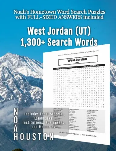 Noahõs Hometown Word Search Puzzles With Full-Sized Answers Included West Jordan (Ut) 1