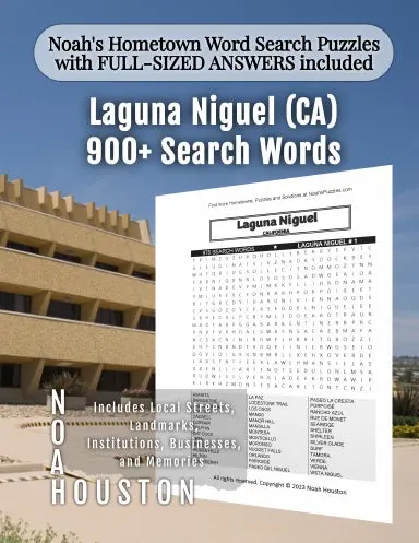 Noahõs Hometown Word Search Puzzles With Full-Sized Answers Included Laguna Niguel (Ca) 1