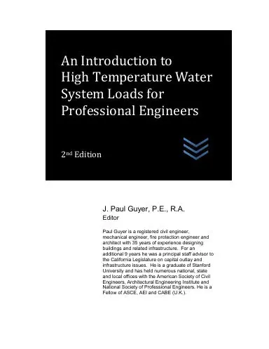 An Introduction To High Temperature Water System Loads For Professional Engineers 1
