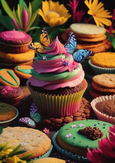 A5 Notebook, Journal | Grid Paper | 120 Pages/60 Sheets | Sweet Fantasy Cupcake No. 6 1