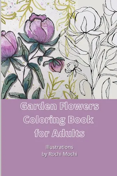 Garden Flowers Coloring Book For Adults 1