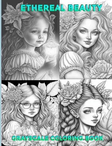 Ethereal Beauty Grayscale Coloring Book (Paperback) 1