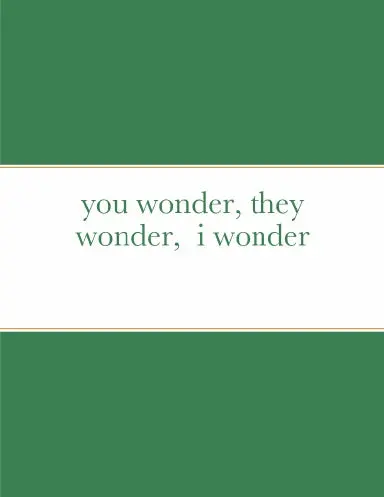 You Wonder, They Wonder,  I Wonder 1