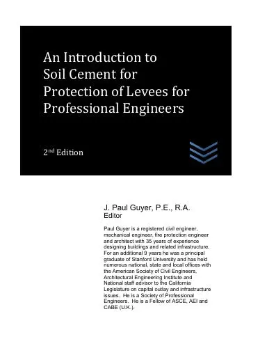 An Introduction To Soil Cement For Protection Of Levees For Professional Engineers 1