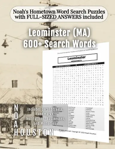 Noahõs Hometown Word Search Puzzles With Full-Sized Answers Included Leominster (Ma) 1