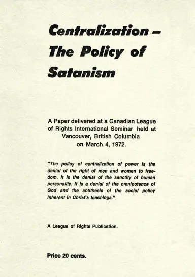 Centralization : The Policy Of Satanism 1