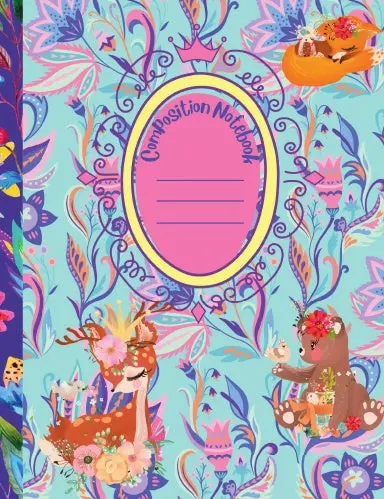 Whimsy Forest Animals Composition Notebook 1