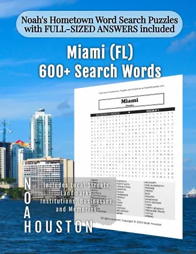 Noahõs Hometown Word Search Puzzles With Full-Sized Answers Included Miami (Fl) 1