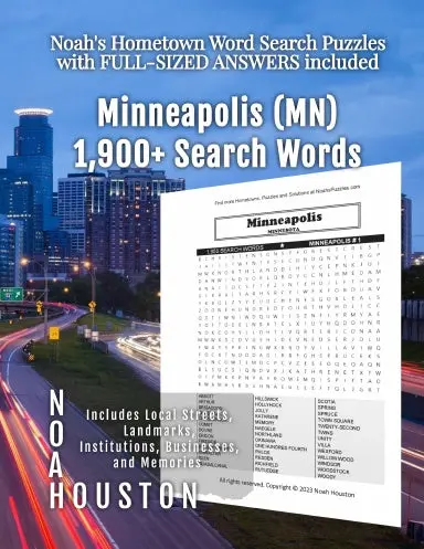 Noahõs Hometown Word Search Puzzles With Full-Sized Answers Included Minneapolis (Mn) 1