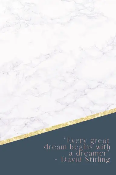 Essential Oil Educator Notebook | "Every Great Dream Begins With A Dreamer" | 6 X 9 1