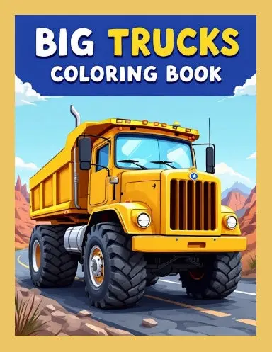 Big Trucks Coloring Book For Adults 1