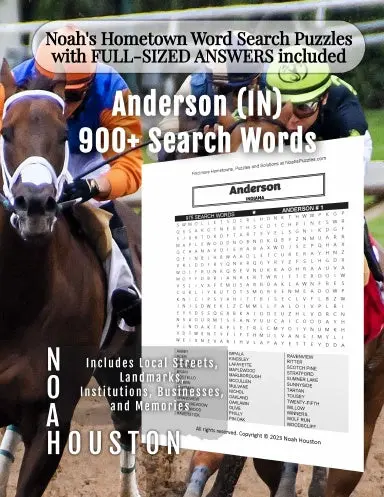 Noahõs Hometown Word Search Puzzles With Full-Sized Answers Included Anderson (In) 1