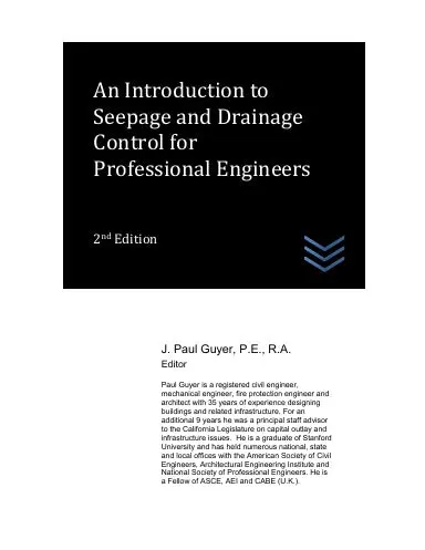 An Introduction To Seepage And Drainage Control For  Professional Engineers 1
