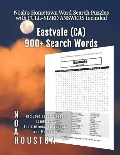 Noahõs Hometown Word Search Puzzles With Full-Sized Answers Included Eastvale (Ca) 1