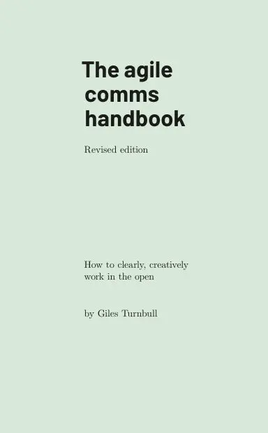 The Agile Comms Handbook 1