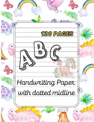 Abc Handwriting Paper With Dotted Midline. 1