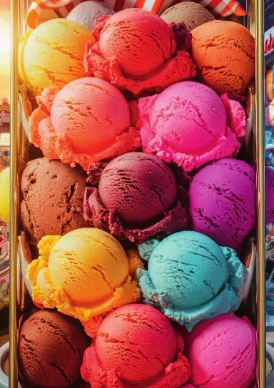 A5 Notebook, Journal | College Ruled Lined Paper | 120 Pages/60 Sheets | Sweet Colorful Ice Cream No. 3 1
