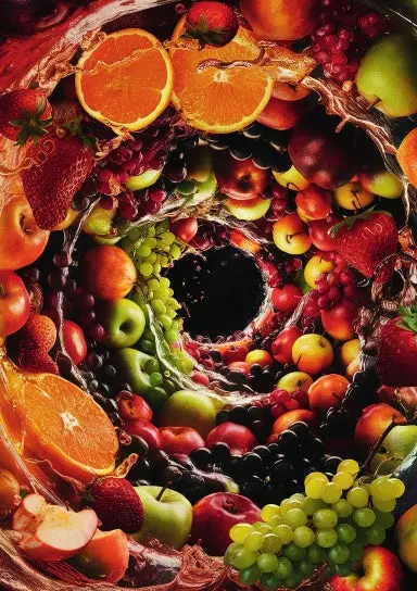 A5 Notebook, Journal | Grid Paper | 120 Pages/60 Sheets | Fresh And Juicy Fruits No. 8 1