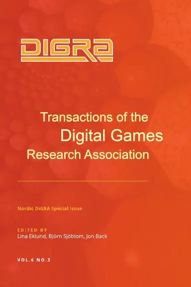 Todigra: Nordic Digra Special Issue, Vol. 6, No, 3 1