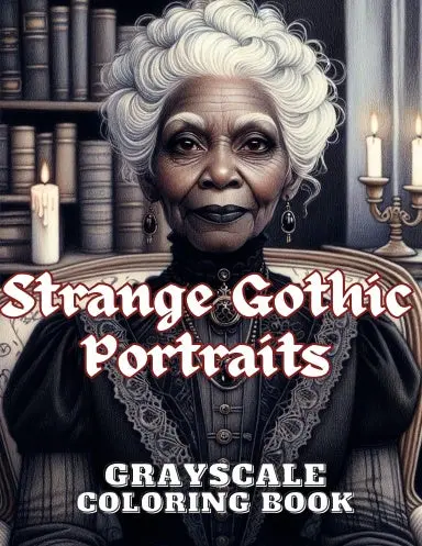 Strange Gothic Portraits Grayscale Coloring Book (Spiral) 1