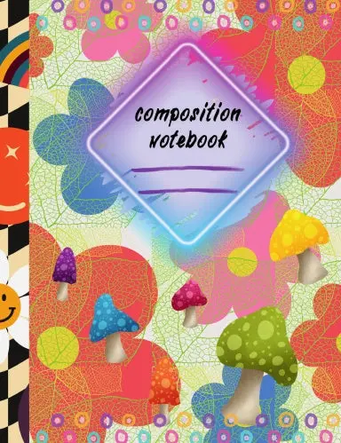 Psychedelic Moth Mushroom Composition Notebook 1
