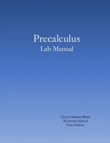 Precalculus Lab Manual 1