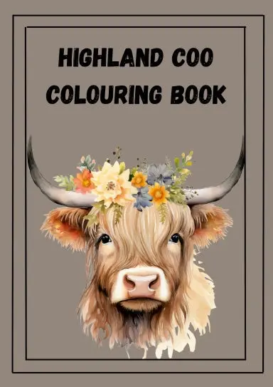 Highland Coo Colouring Book 1