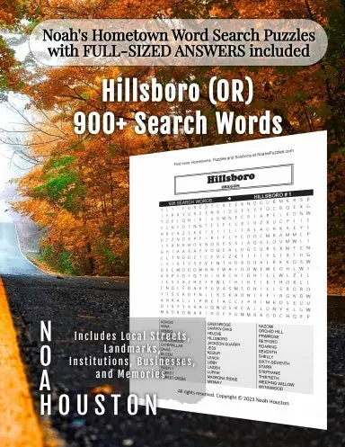 Noahõs Hometown Word Search Puzzles With Full-Sized Answers Included Hillsboro (Or) 1